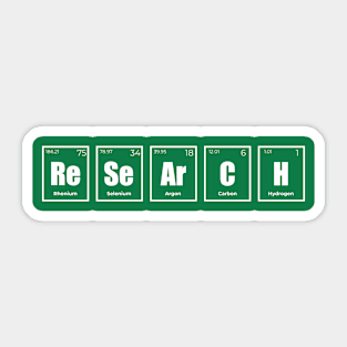 research periodic table Sticker